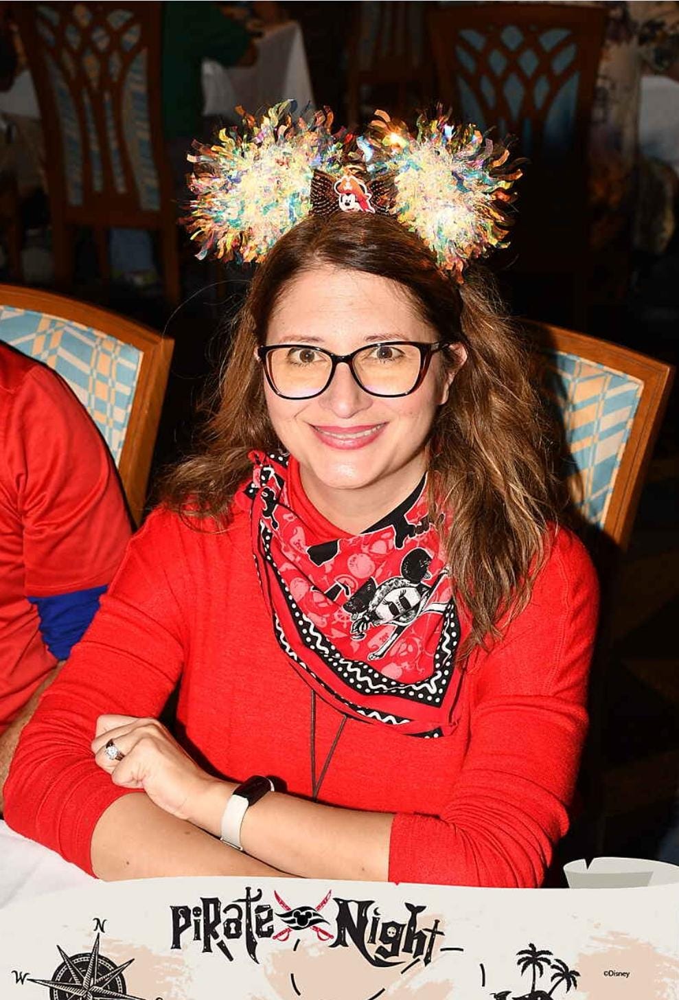 Stitch Pirate Mickey Ears: Light Up Iridescent Cruise Party Mouse Headband