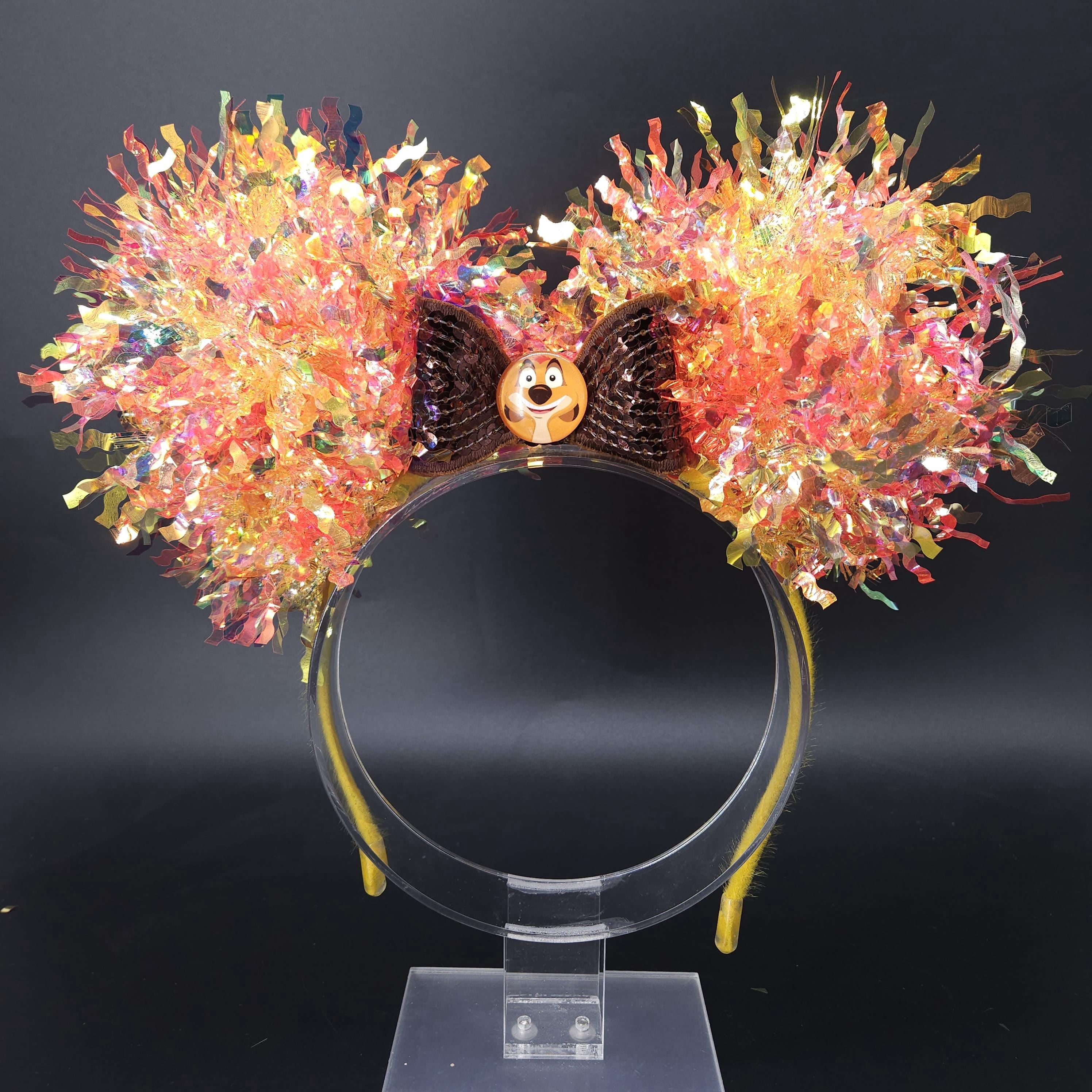 Timon Mickey Ears: Light Up Lion King Iridescent Park Headband