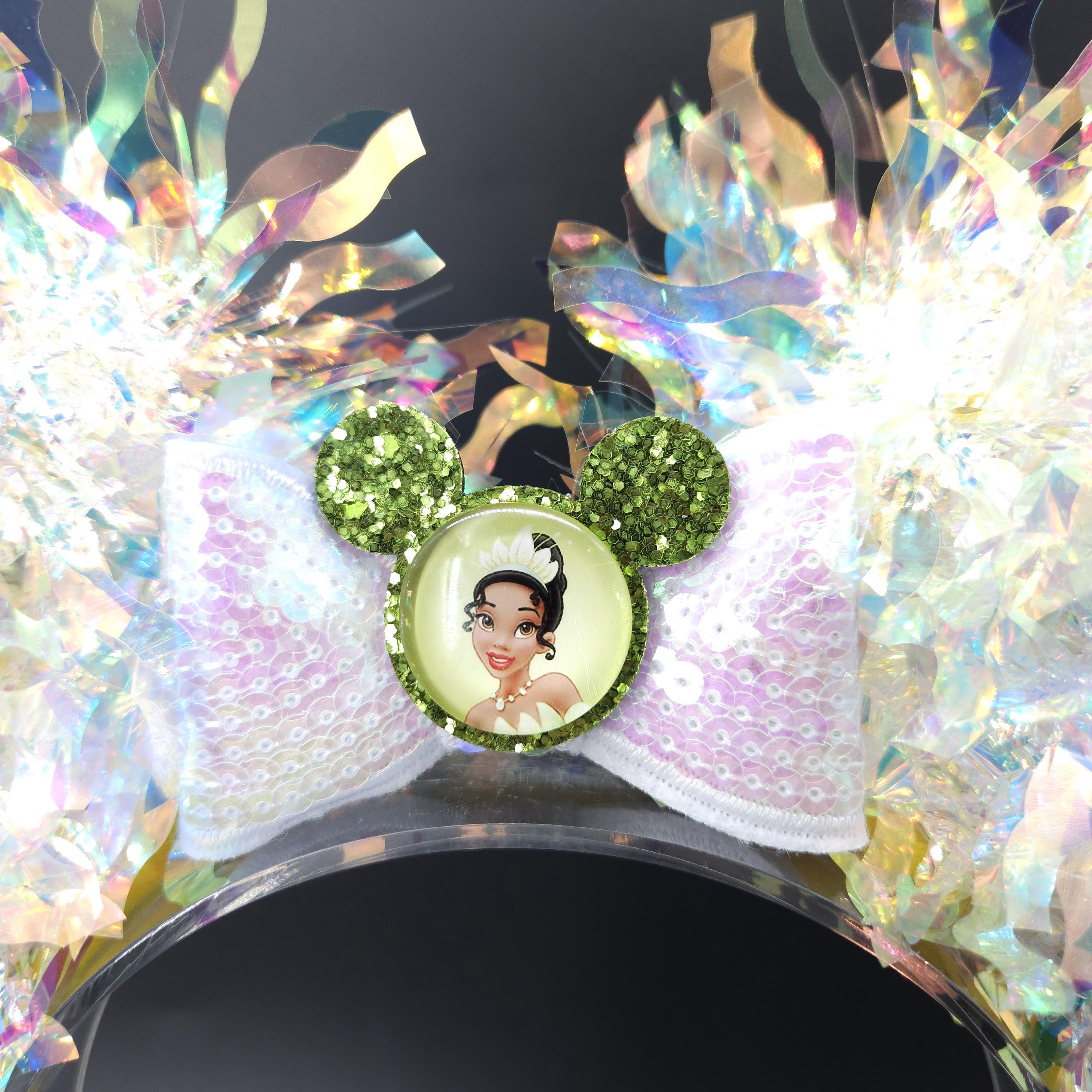 Tiana Mickey Ears: Light-Up Iridescent Frog Princess Park Headband