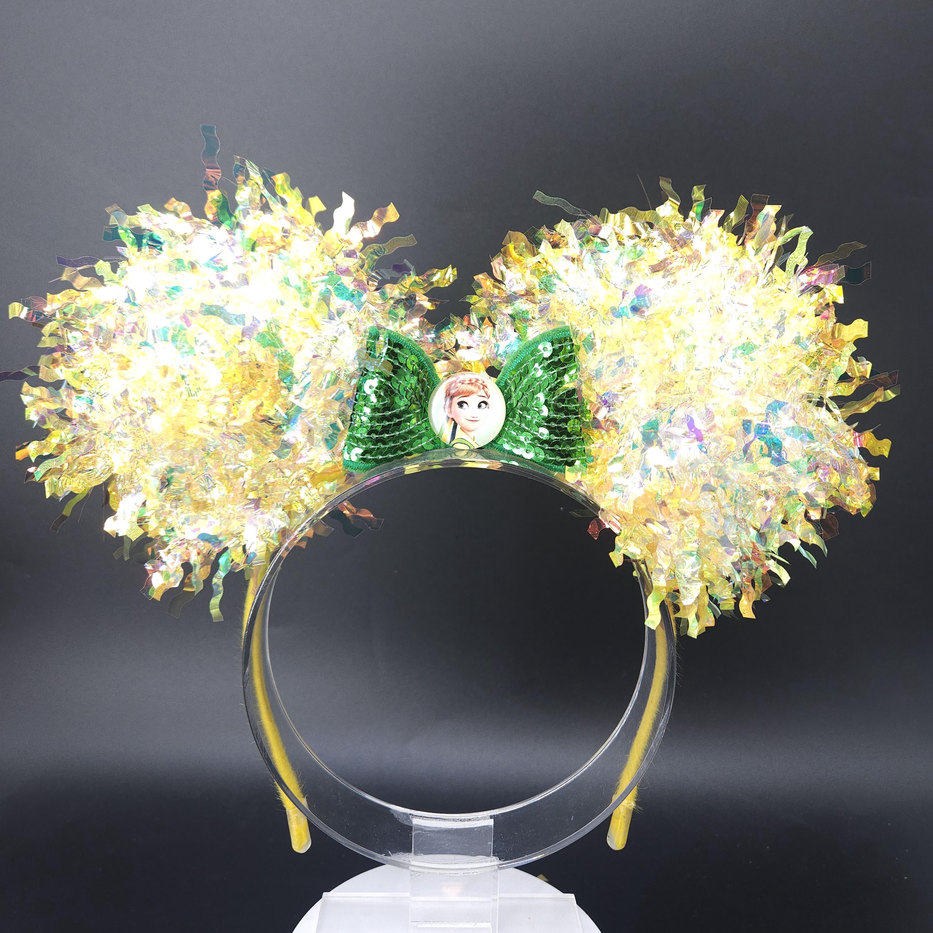 Anna Mickey Ears: Light Up Frozen Princess Iridescent Park Headband