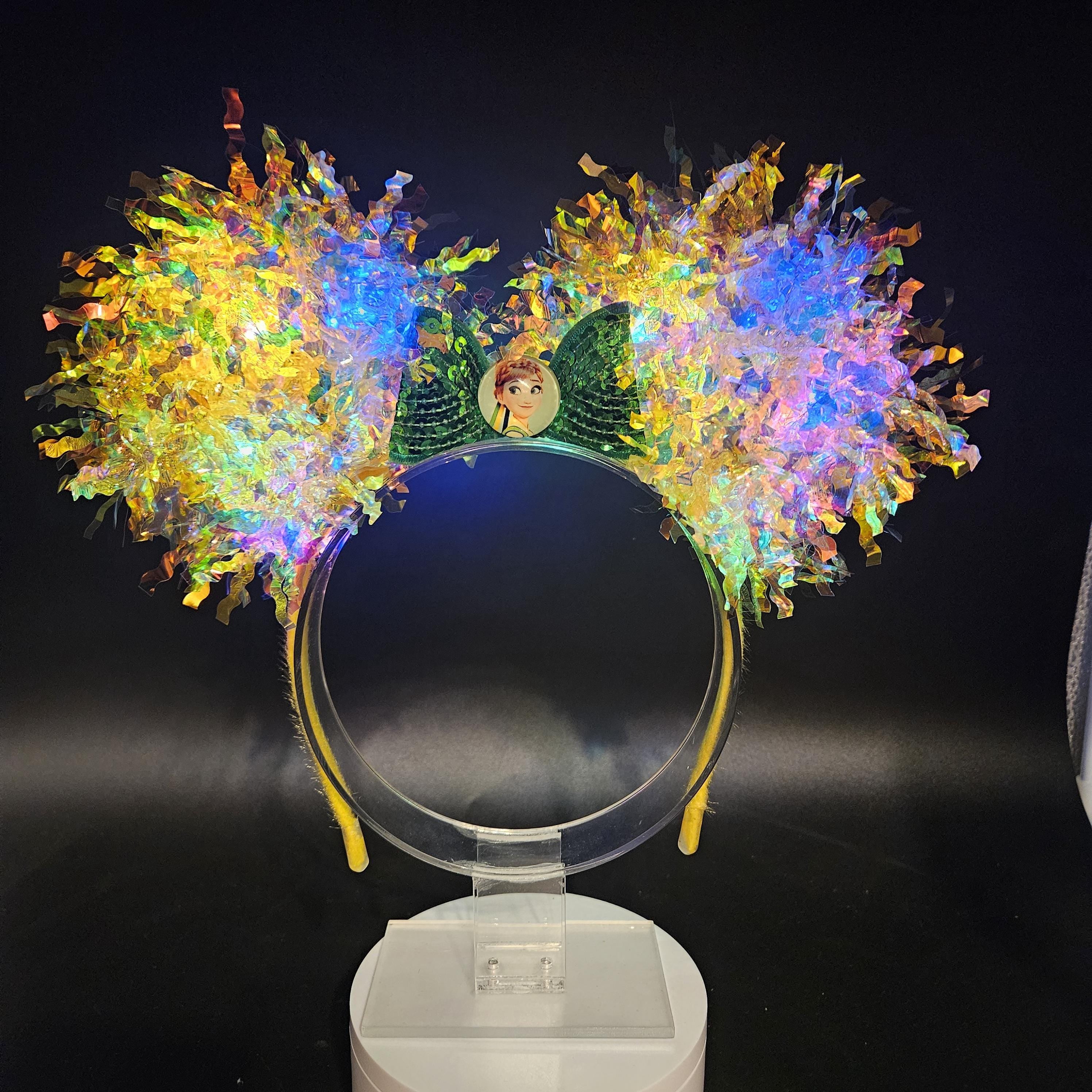 Anna Mickey Ears: Light Up Frozen Princess Iridescent Park Headband