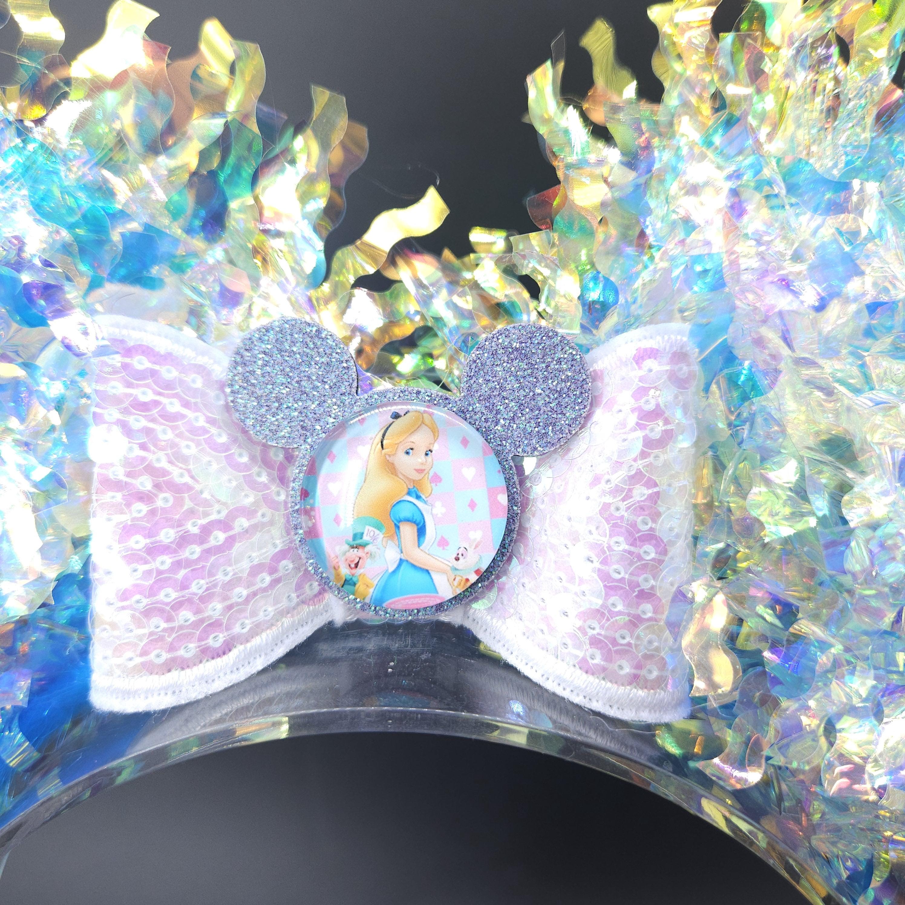Alice in Wonderland Ears: Light Up Iridescent Mickey Headband