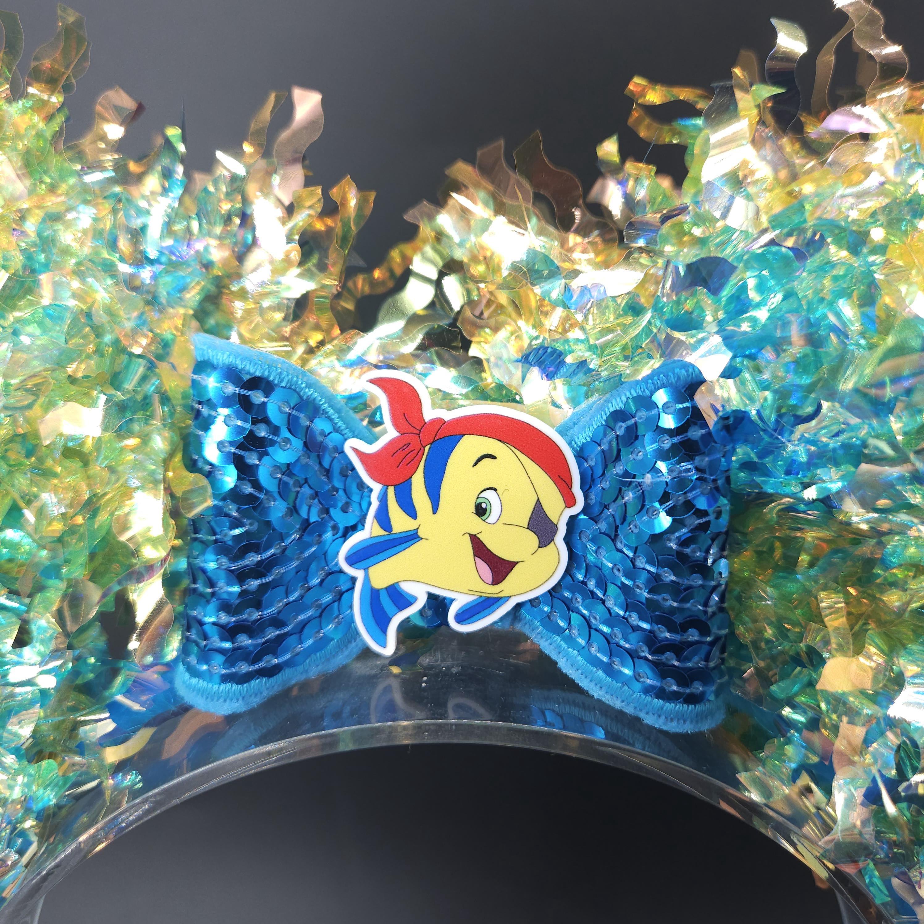 Pirate Flounder Ears: Light Up Iridescent Cruise Party Mouse Headband