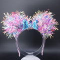 Stitch Pirate Mickey Ears: Light Up Iridescent Cruise Party Mouse Headband