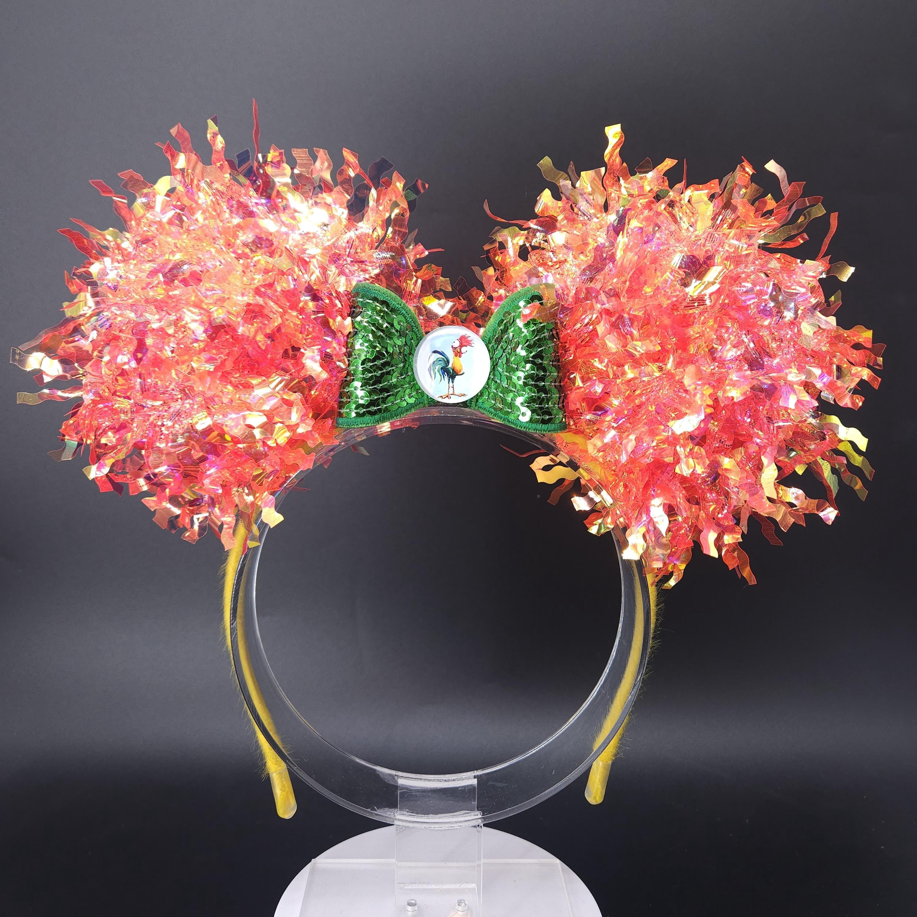 Hei-Hei Ears: Light-Up Moana Rooster Iridescent Mickey Ears