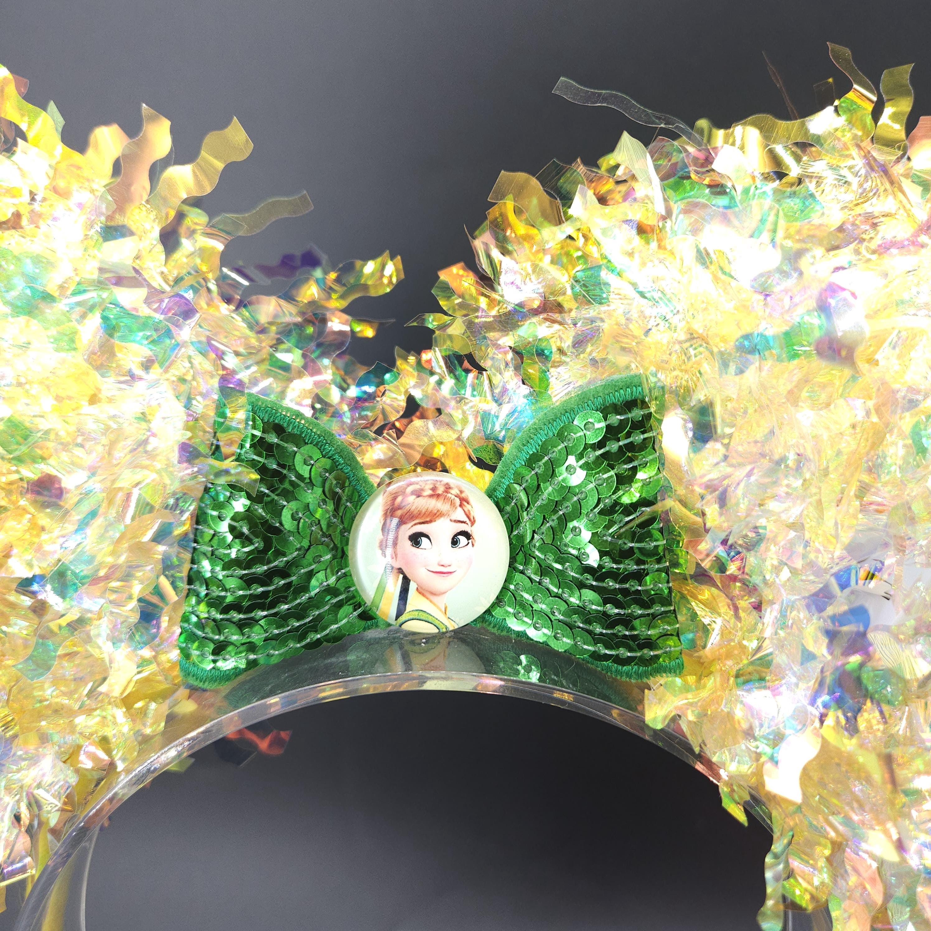 Anna Mickey Ears: Light Up Frozen Princess Iridescent Park Headband