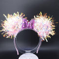 Pink Mickey Ears: Light Up Iridescent Minnie Bow Headband