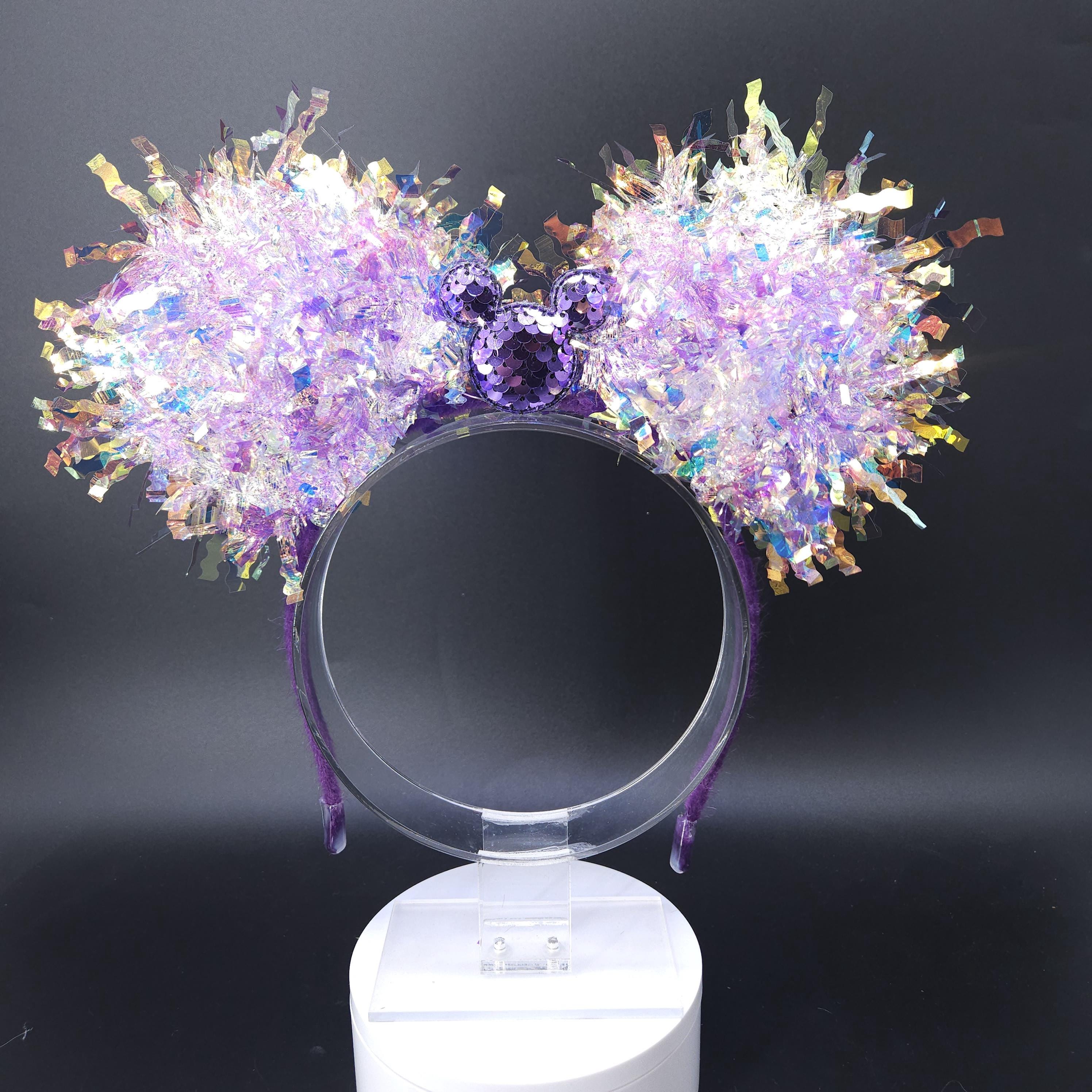 Purple Sequin Ears: Light Up Mickey Park Headband