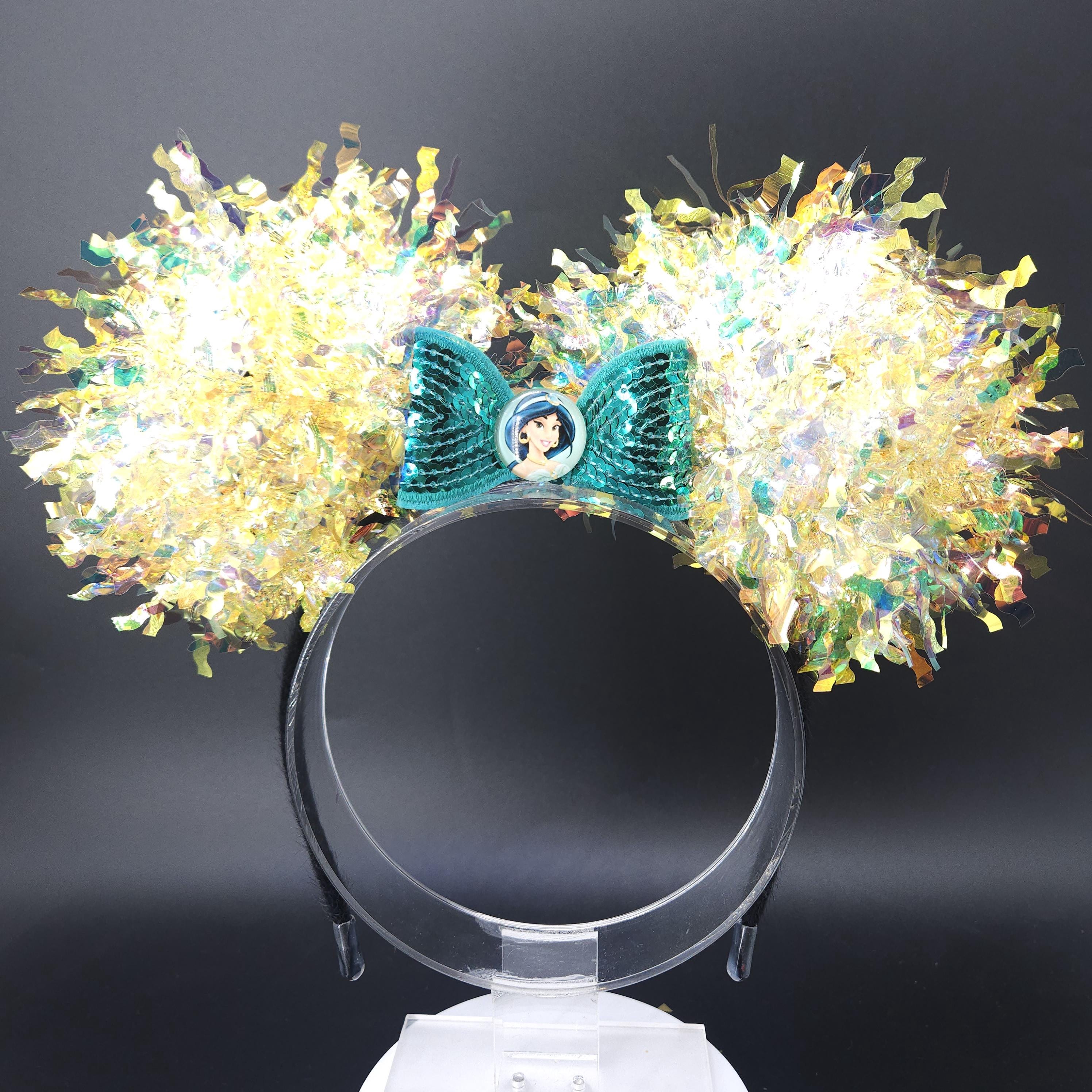 Jasmine Light Up Mickey Ears, Holographic Aladdin Inspired Headband