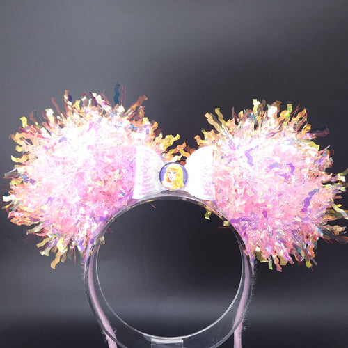 Sleeping Beauty Ears: Light Up Aurora Princess Iridescent Mickey Headband