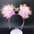 Pink Sequin Minnie Ears: Light Up Mickey Park Accessory Headband