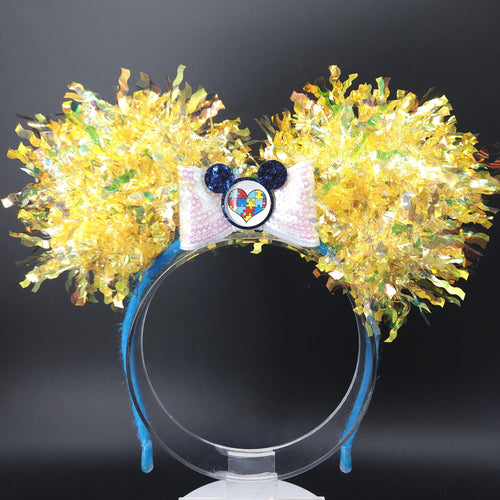 Autism Mickey Ears: Light Up Puzzle Heart Minnie Park Headband