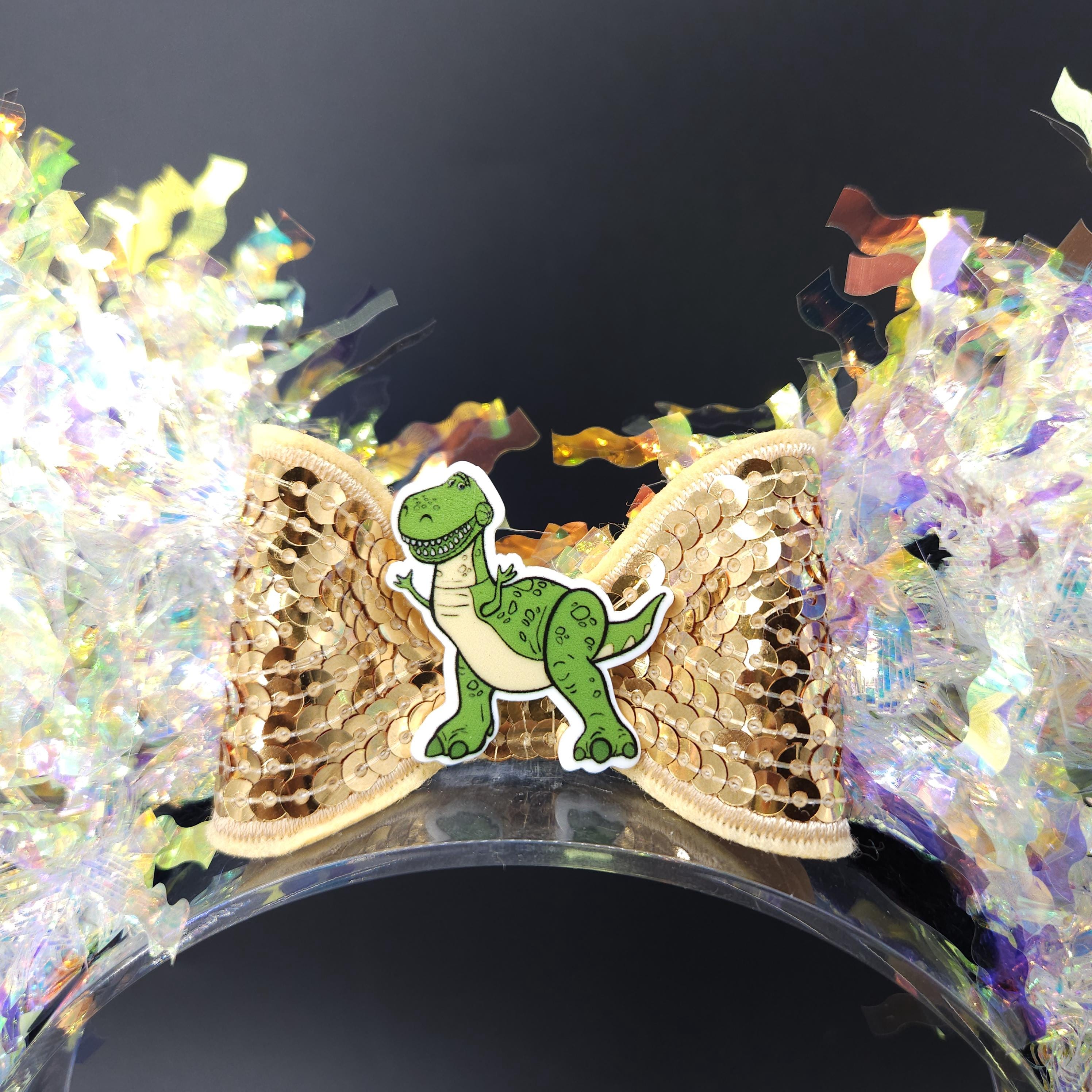 Light-Up Rex Dinosaur Ears - Iridescent Toy Story Costume Mickey Headband