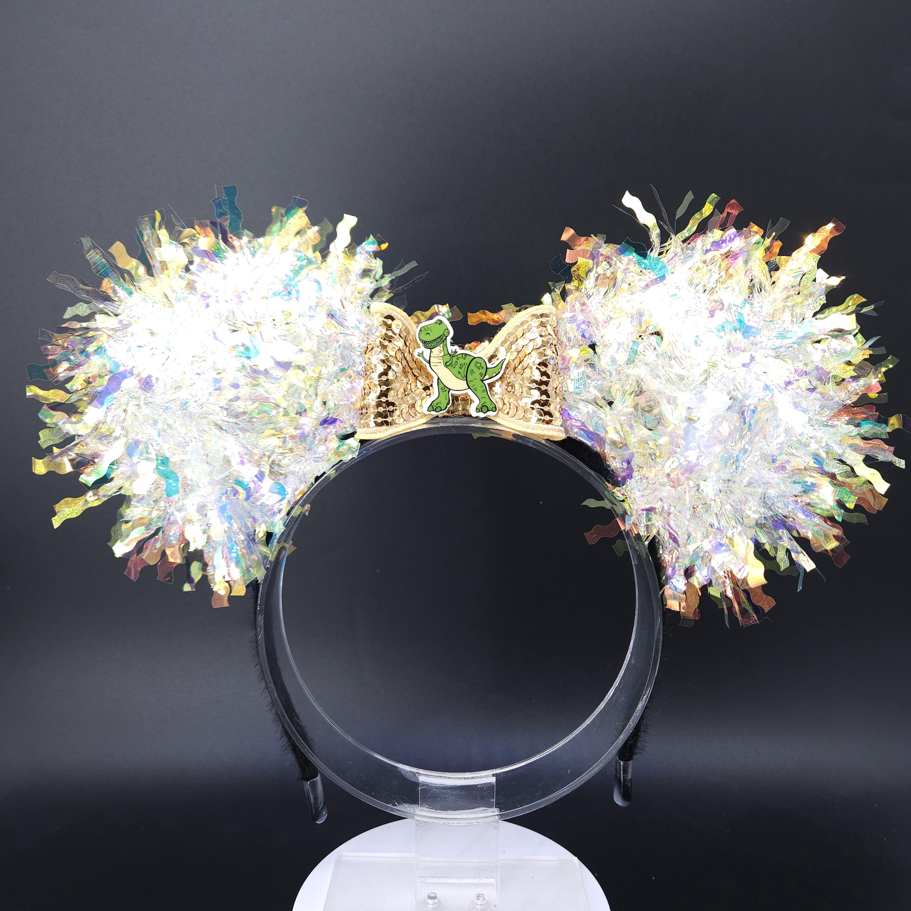 Light-Up Rex Dinosaur Ears - Iridescent Toy Story Costume Mickey Headband