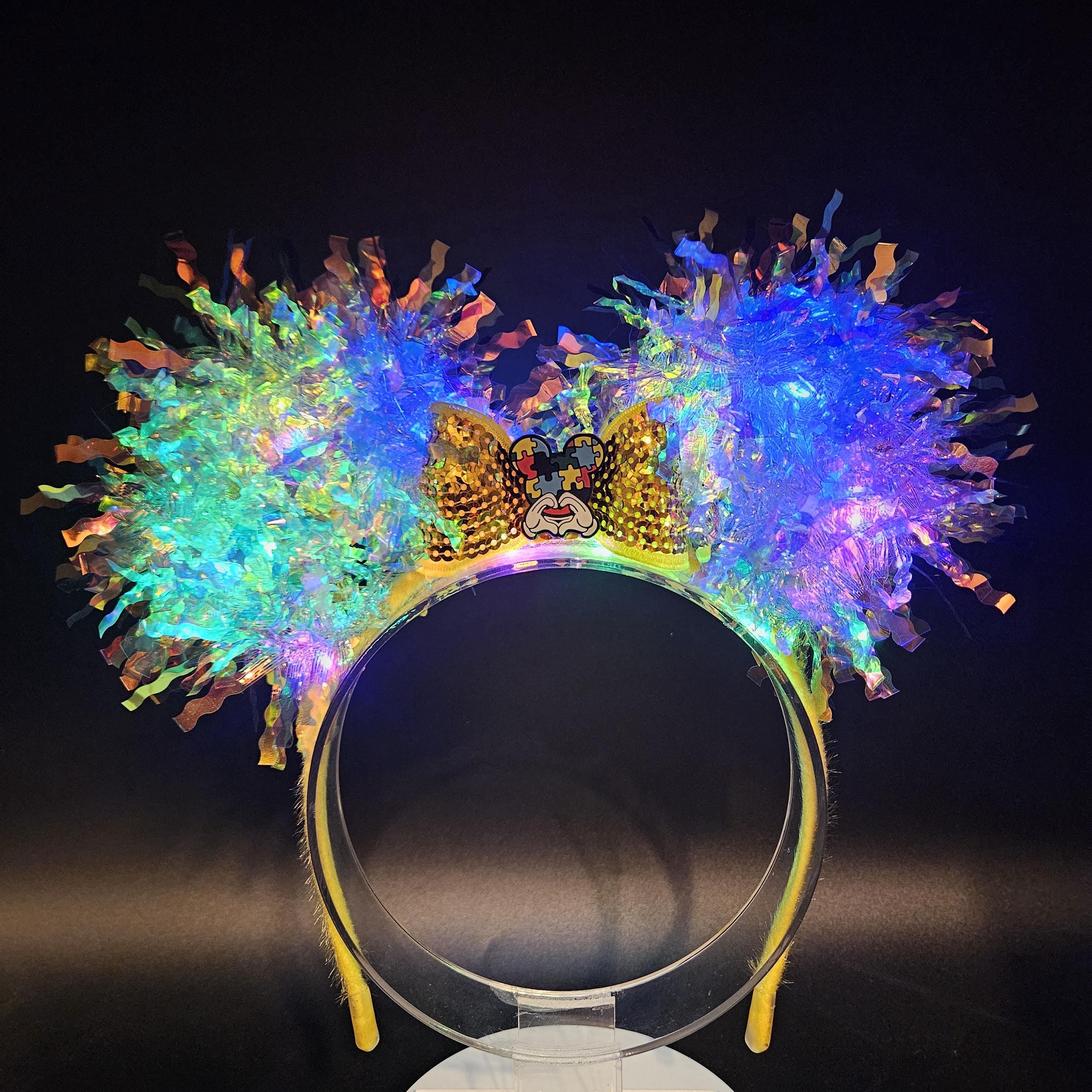 Autism Mickey Ears: Light Up Puzzle Minnie Park Headband