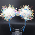 Rainbow Iridescent Mickey Ears: Light Up Park Headband