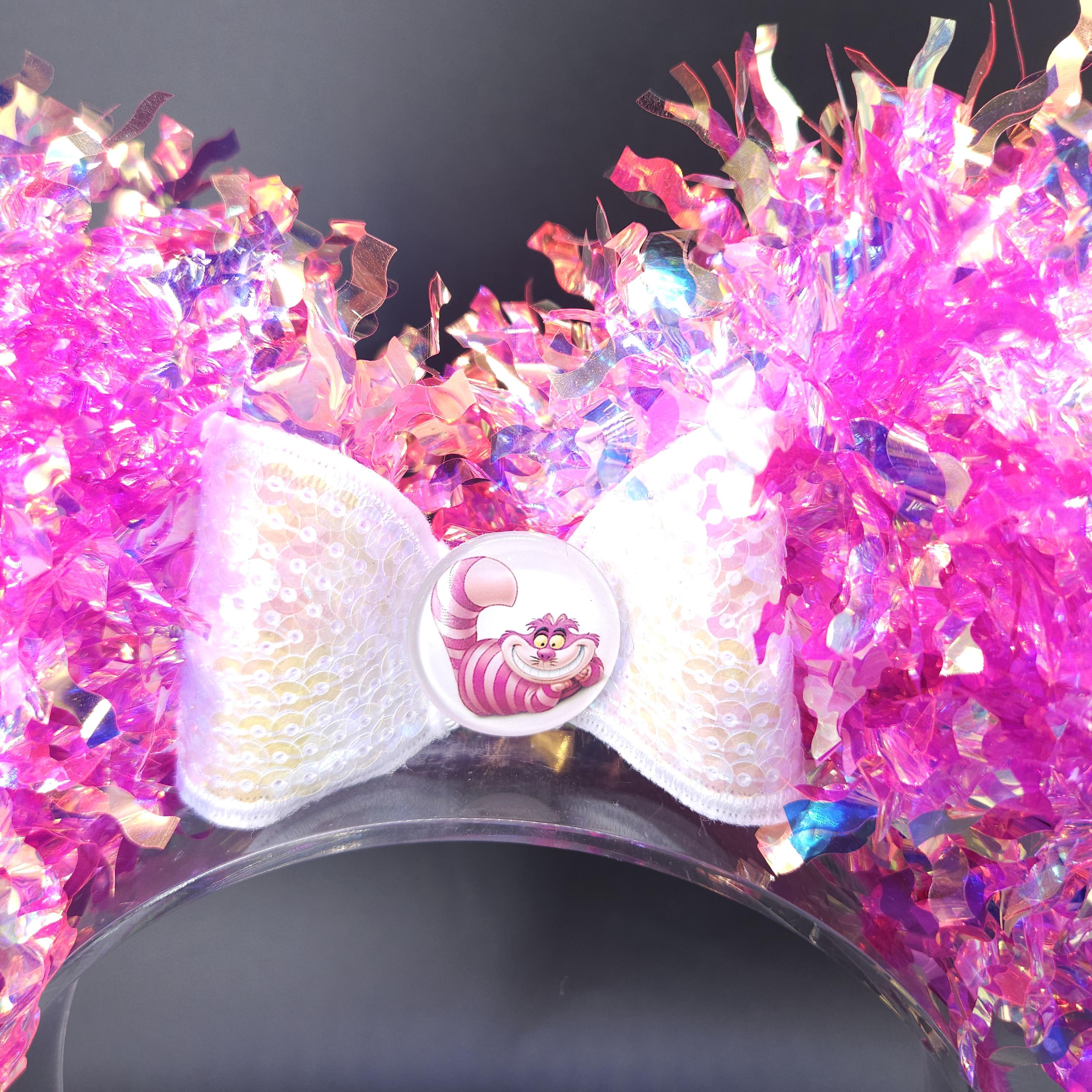 Cheshire Cat Light Up Mickey Ears: Alice in Wonderland Headband