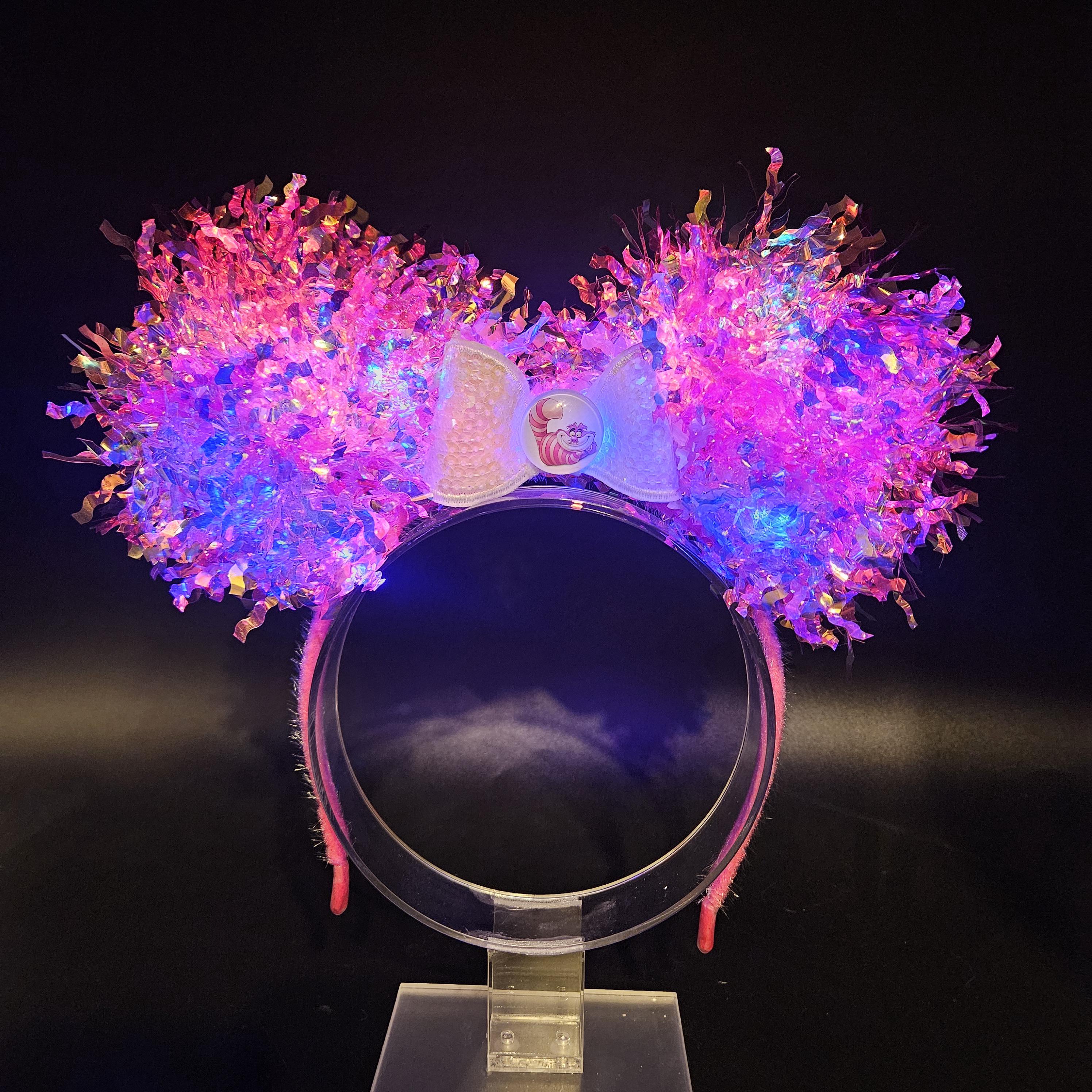 Cheshire Cat Light Up Mickey Ears: Alice in Wonderland Headband