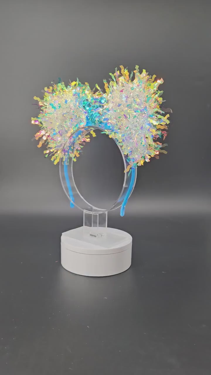 Iridescent Mickey Light Up Ears: Cinderella Ice Princess DisneyBound Headband