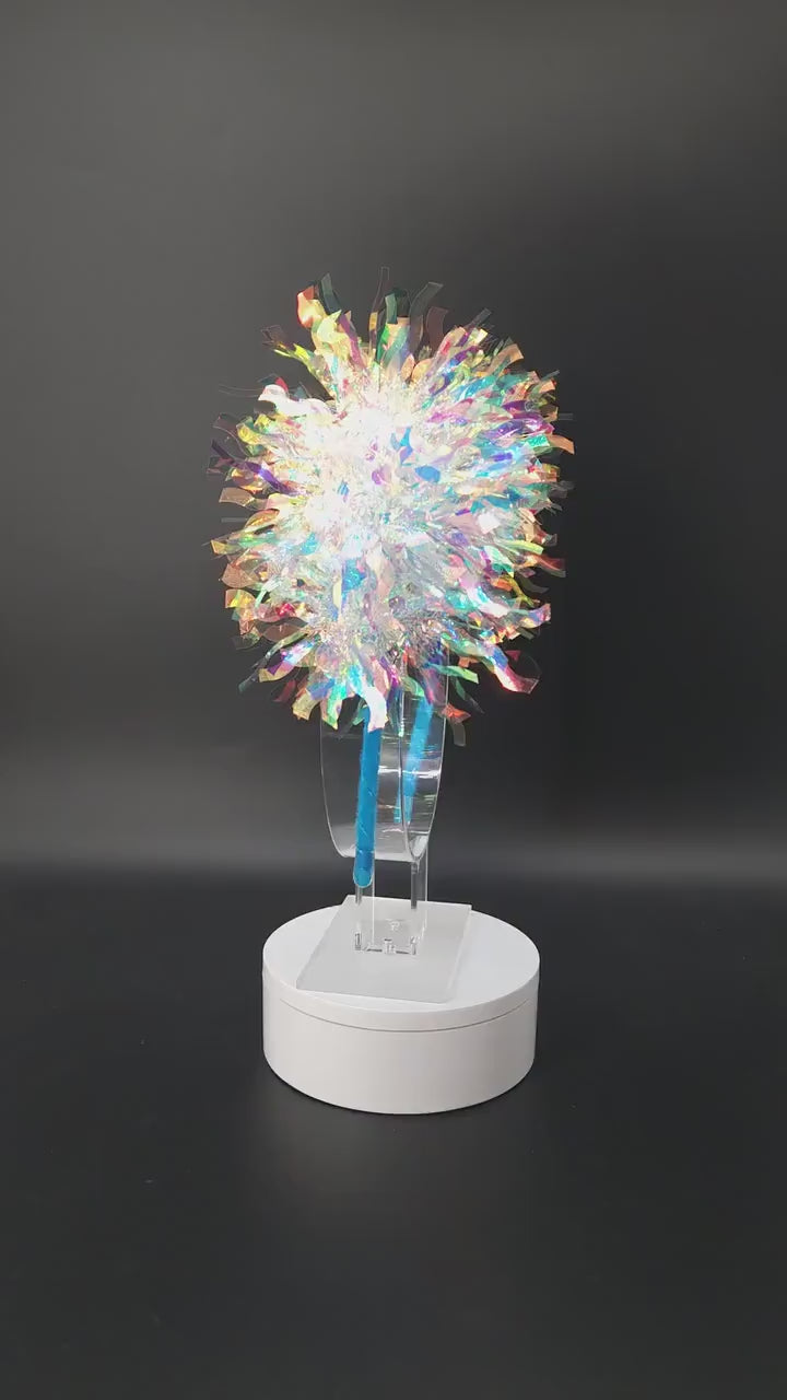 Light-Up Olaf Mickey Ears - Snowman Iridescent Holographic Park Headband