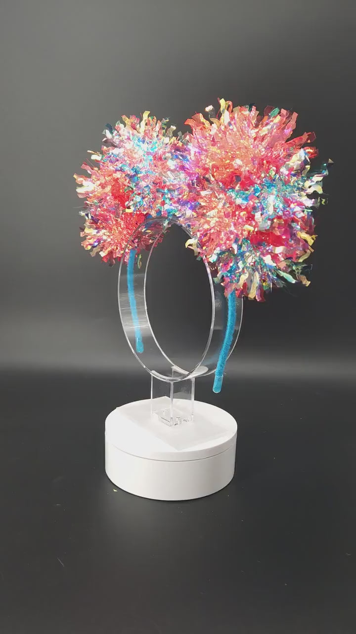 Moana Minnie Ears: Light Up Pua Hei-Hei Teal & Coral Mouse Headband