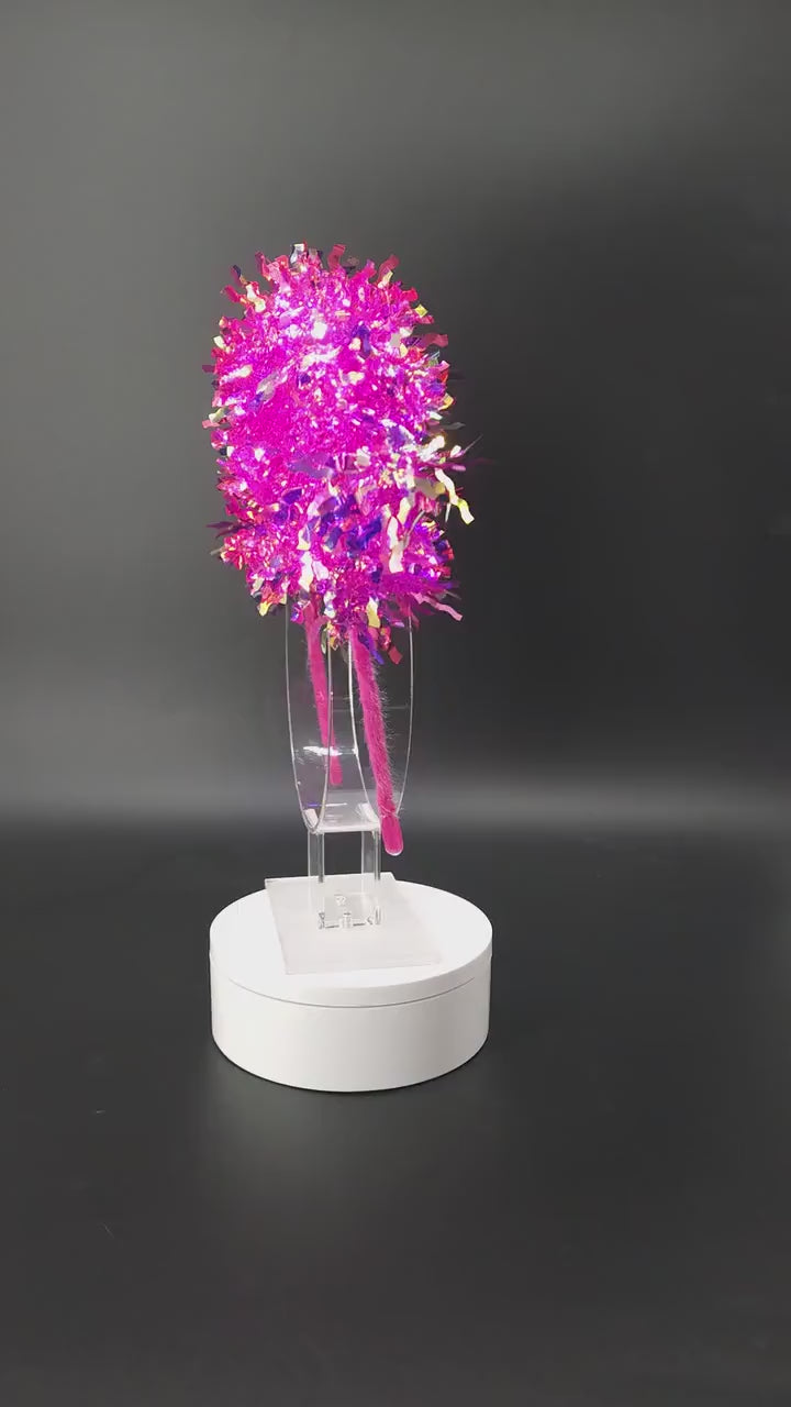Pink Candy Mickey Ears: Light-Up Holographic Princess Headband