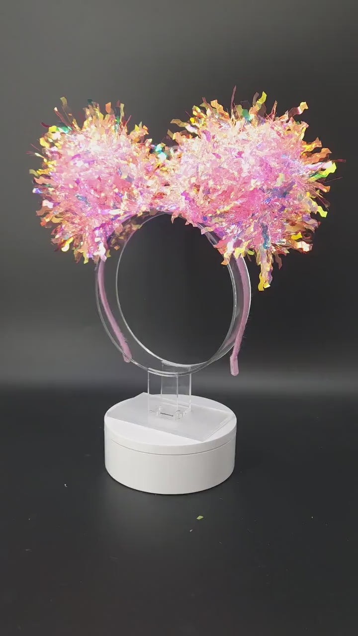 Pink Sequin Minnie Ears: Light Up Mickey Park Accessory Headband