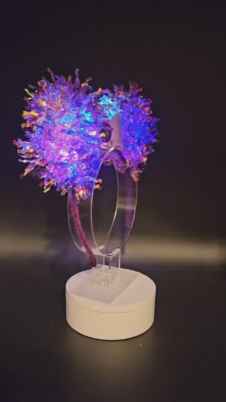 Inside Out Fear Ears: Light-Up Purple Core Memory Mickey Headband