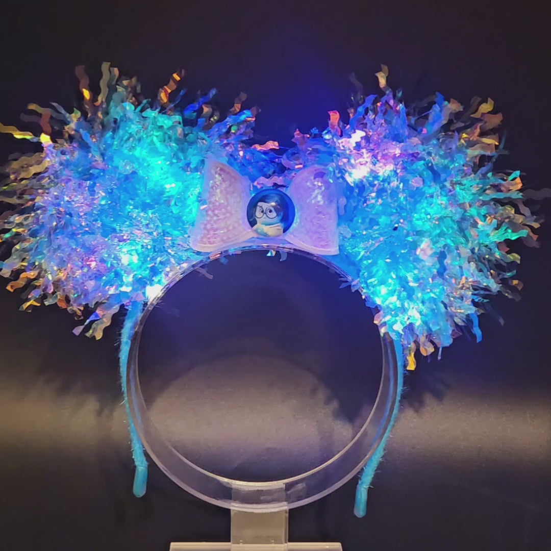 Sadness Inside Out Light Up Mickey Ears | Core Memory Character Headband