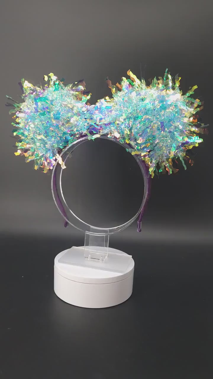 Aladdin Inspired Light Up Ears Headband, Holographic Iridescent Theme Park Accessory