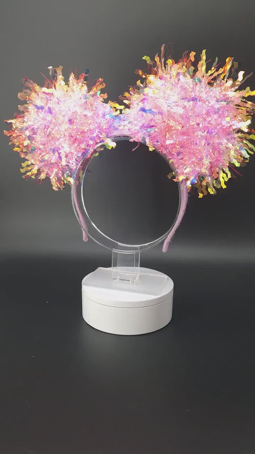 Sleeping Beauty Ears: Light Up Aurora Princess Iridescent Mickey Headband
