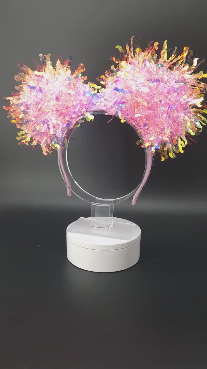 Sleeping Beauty Ears: Light Up Aurora Princess Iridescent Mickey Headband