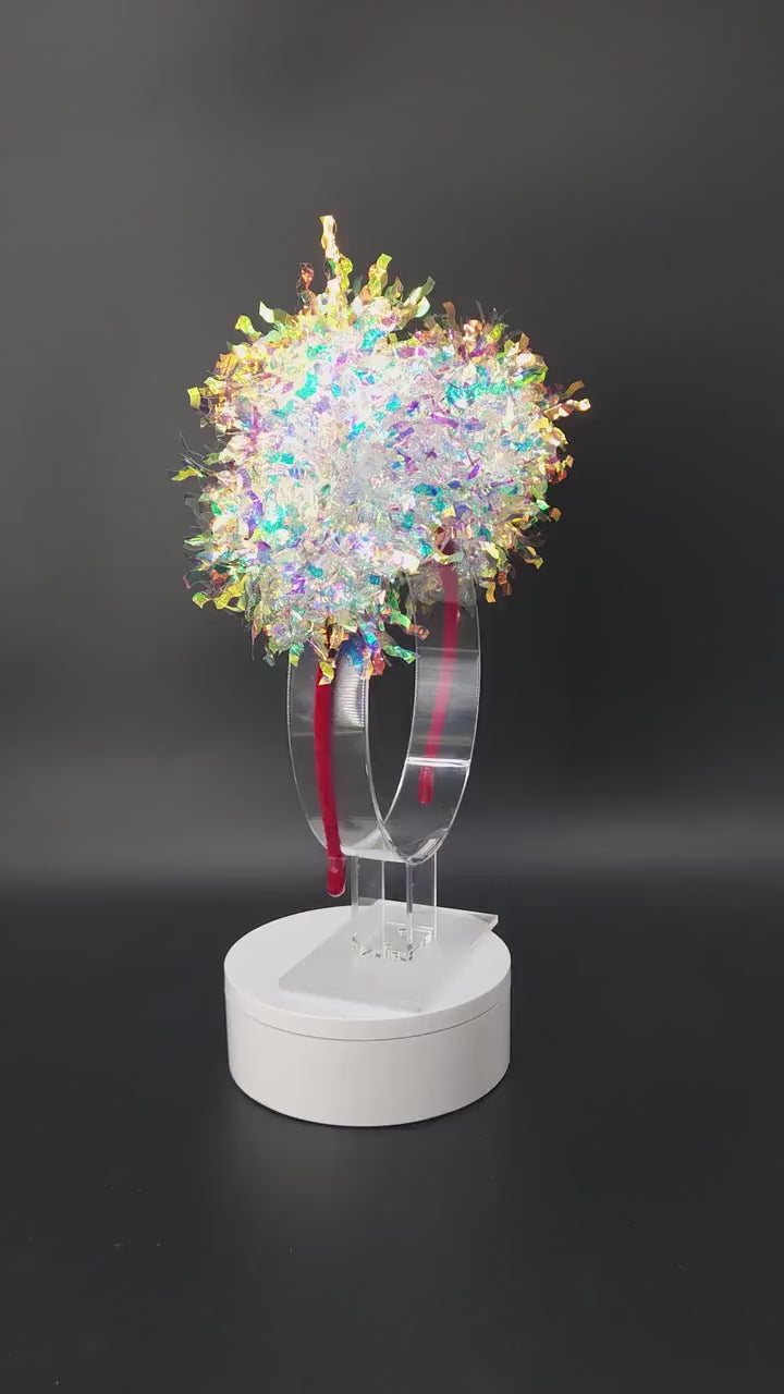 Christmas Mickey Santa Ears: Light-Up Classic Holiday Iridescent Park Headband