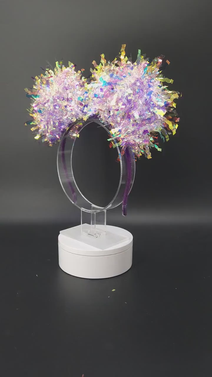 Purple Sequin Ears: Light Up Mickey Park Headband